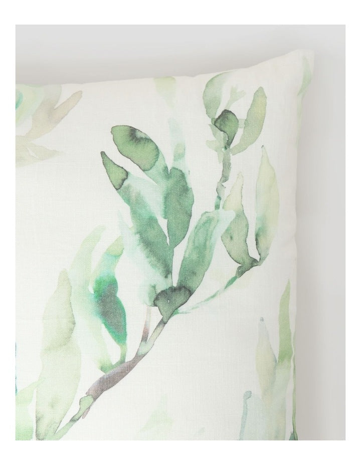 Warburton Cushion in Green Native Leaf Print