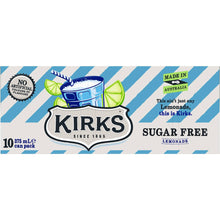 Kirks Sugar Free Lemonade Soft Drink  Multipack Cans 375ml x10 Pack