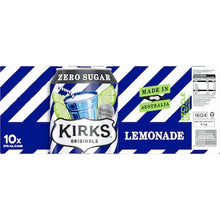 Kirks Sugar Free Lemonade Soft Drink Multipack Cans 375mL x 10 pack