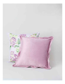 Velvet Scalloped Cushion in Lavender