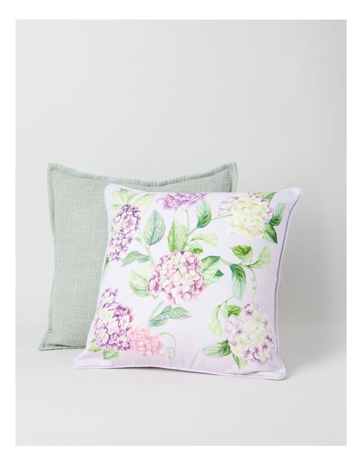 Celine Cushion in Lavender Hydrangea Print