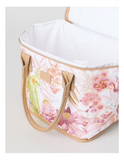 Lauren Stringini Art Series Square Lunch Bag in Cockatiel Print