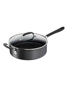 Quick and Easy Induction Non Stick Hard Anodised Sautepan 26cm + Lid in Grey