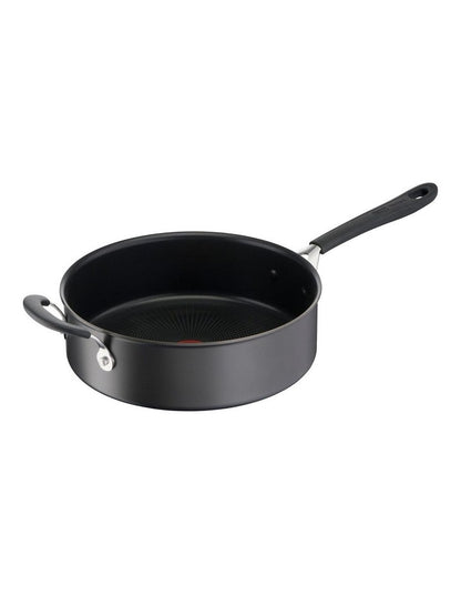 Quick and Easy Induction Non Stick Hard Anodised Sautepan 26cm + Lid in Grey