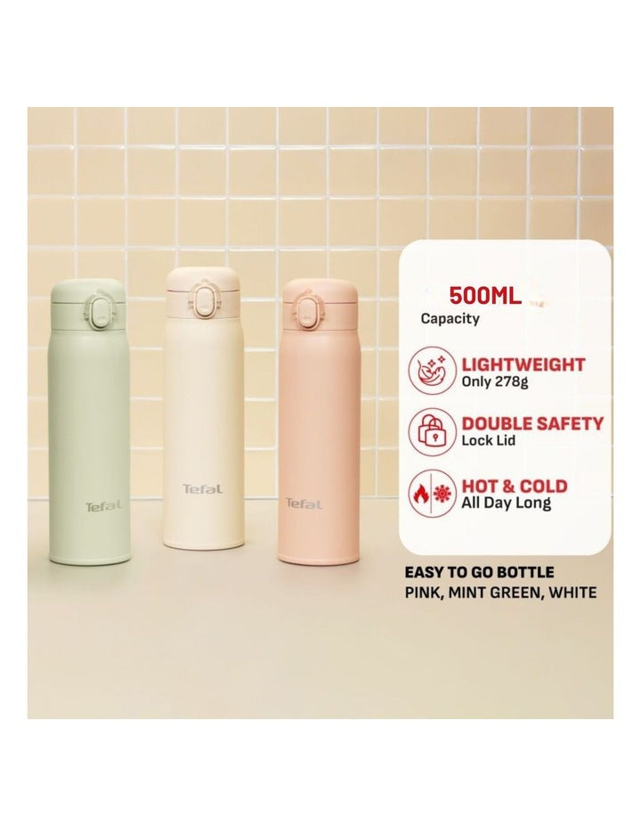 Easy to Go Stainless Steel Drink Bottle 500ml in Pink