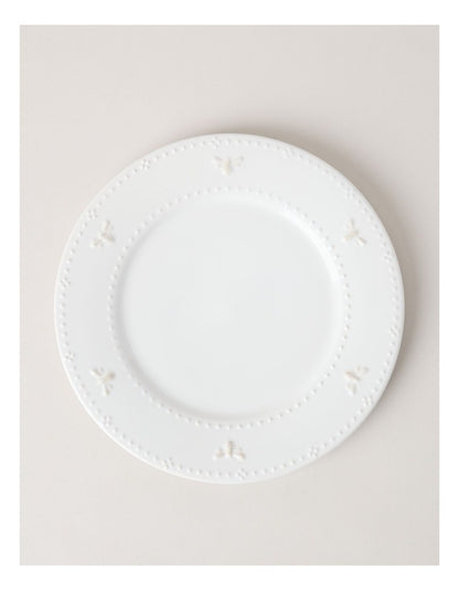 Embossed Honey Bee 12pc Dinner Set in White