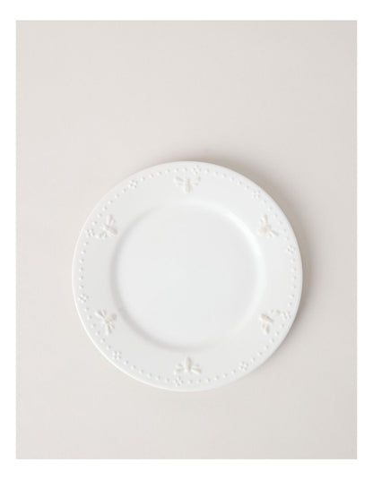 Embossed Honey Bee 12pc Dinner Set in White