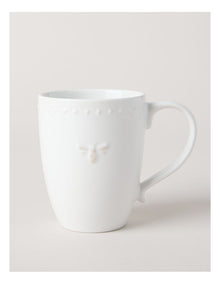 Embossed Honey Bee Mug 250ml in White