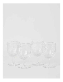 Honey Bee Wine Glass Set of 4 330ml in Clear