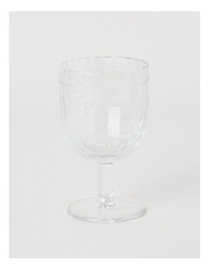 Honey Bee Wine Glass Set of 4 330ml in Clear