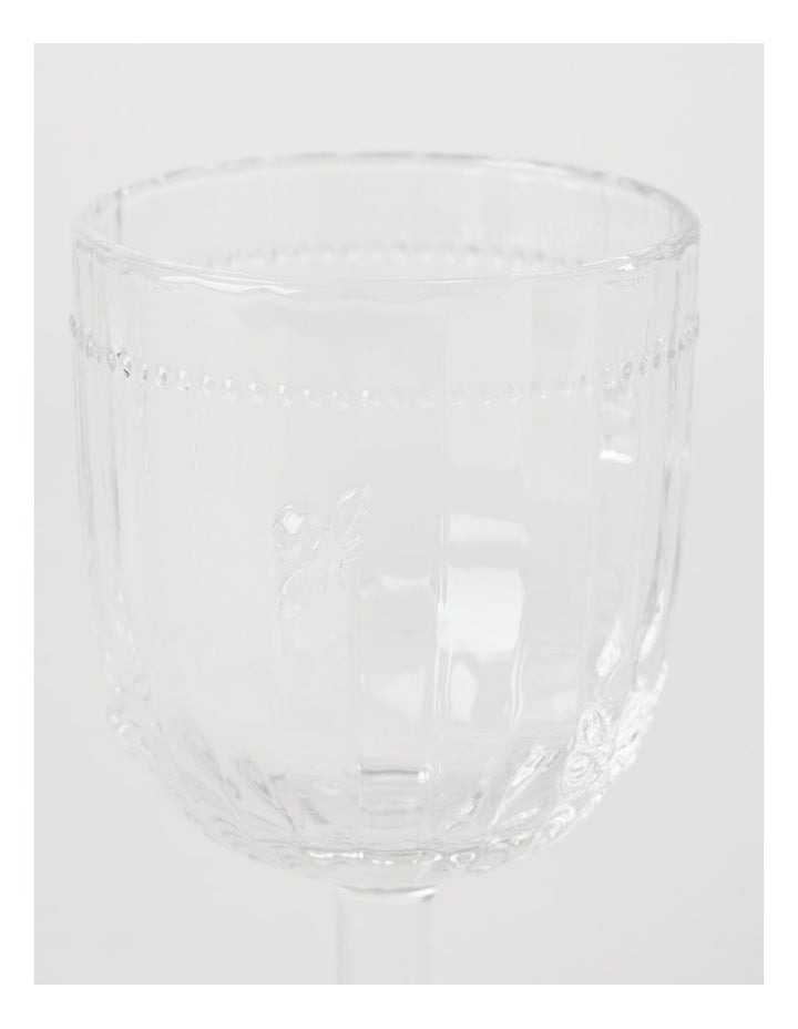Honey Bee Wine Glass Set of 4 330ml in Clear