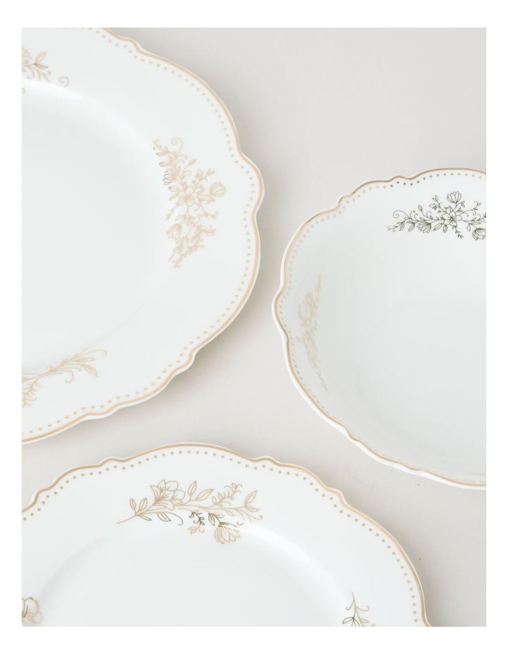 Luxe Gilded 12pc Dinner Set in Gold