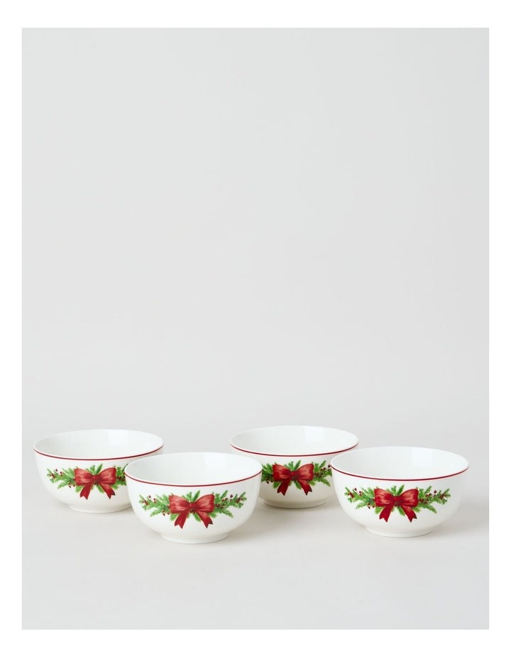 Heirloom Christmas Wreath Bowl Set of 4