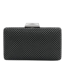 Natasha Ball Mesh Clutch in Black