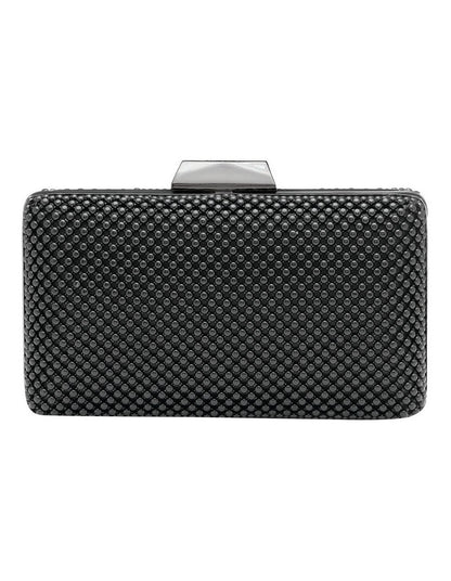 Natasha Ball Mesh Clutch in Black
