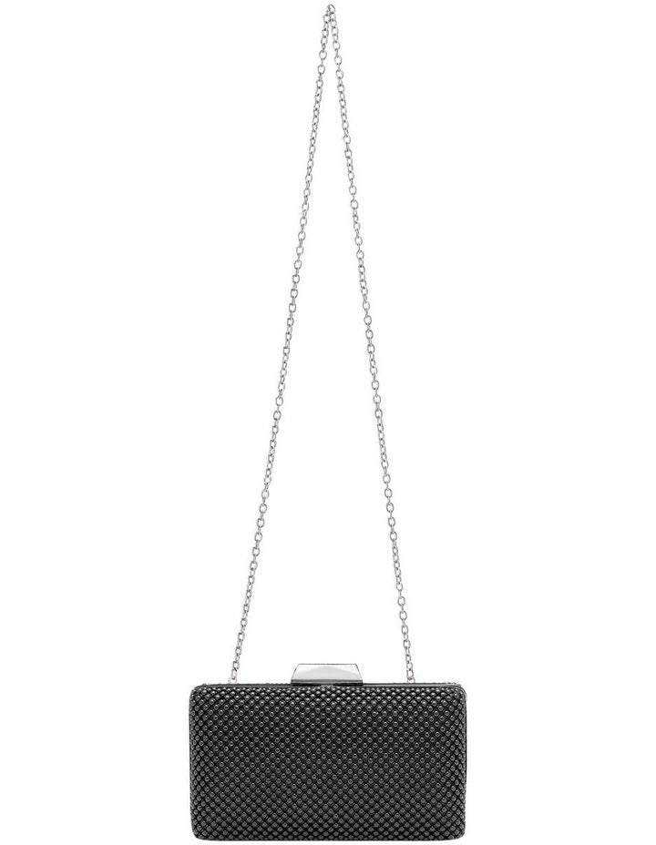 Natasha Ball Mesh Clutch in Black