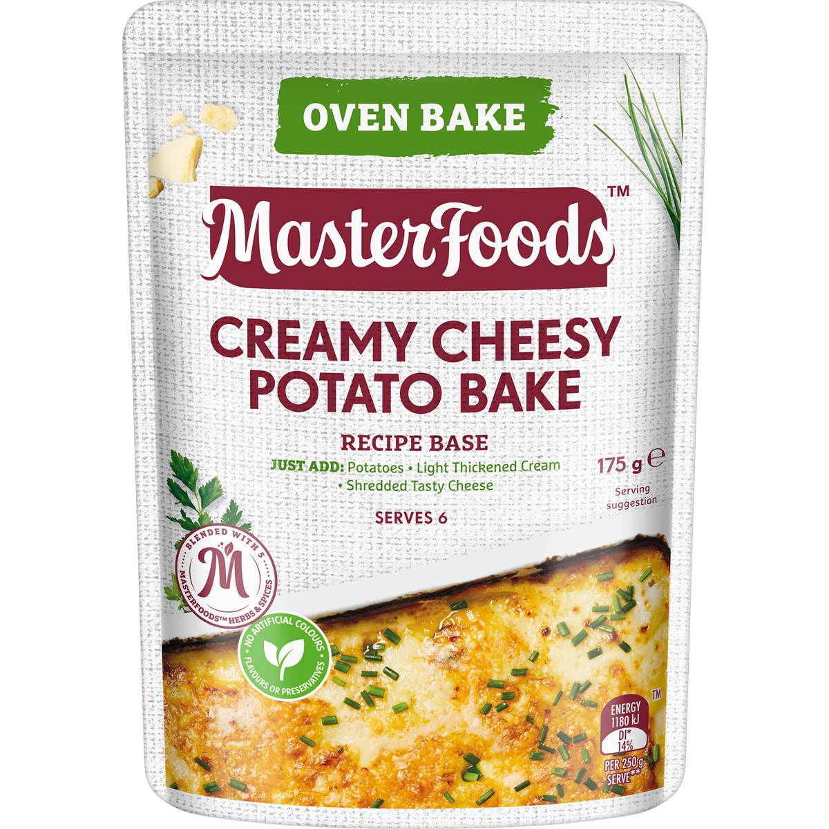 MasterFoods Side Dish Creamy Cheesy Potato Bake 175g
