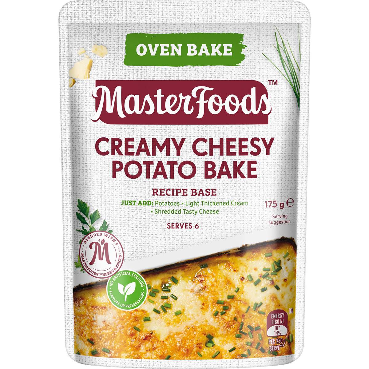 MasterFoods Side Dish Creamy Cheesy Potato Bake 175g
