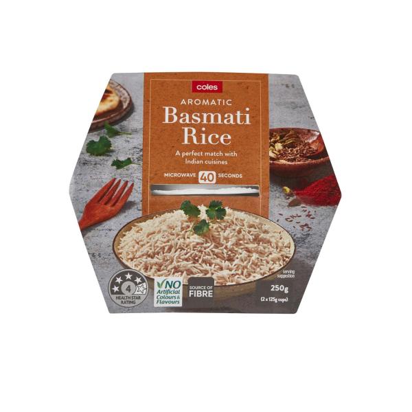COLES BASMATI RICE CUP
