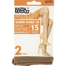 Razzamatazz Knee Hi Pantyhose Tan One Size 2 pack
