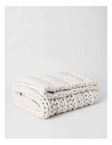 Chunky Knit Throw in Natural