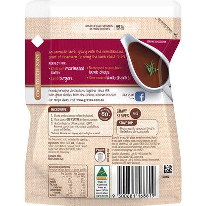 Gravox Lamb & Rosemary Family Pack Liquid Gravy Pouch 250g