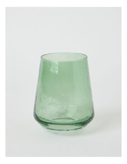 Hammered Tumbler Set of 4 400ml in Green