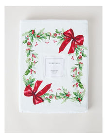 Christmas Bow Tablecloth 150 x 220cm