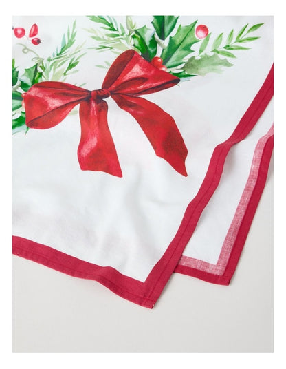 Christmas Bow Tablecloth 150 x 220cm