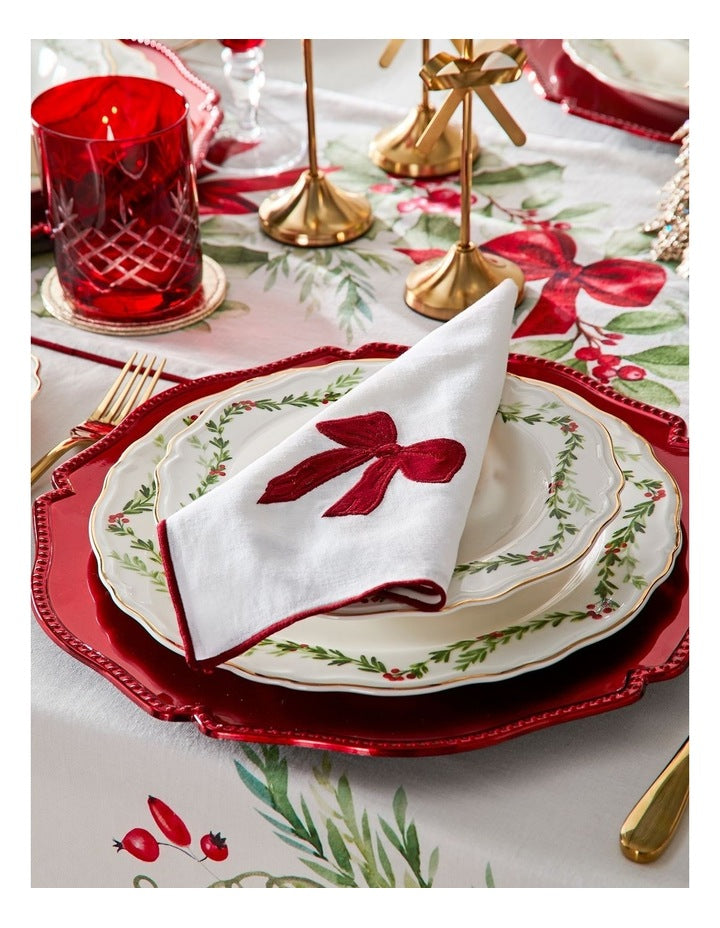Christmas Bow Napkins Set of 4 45 x 45cm