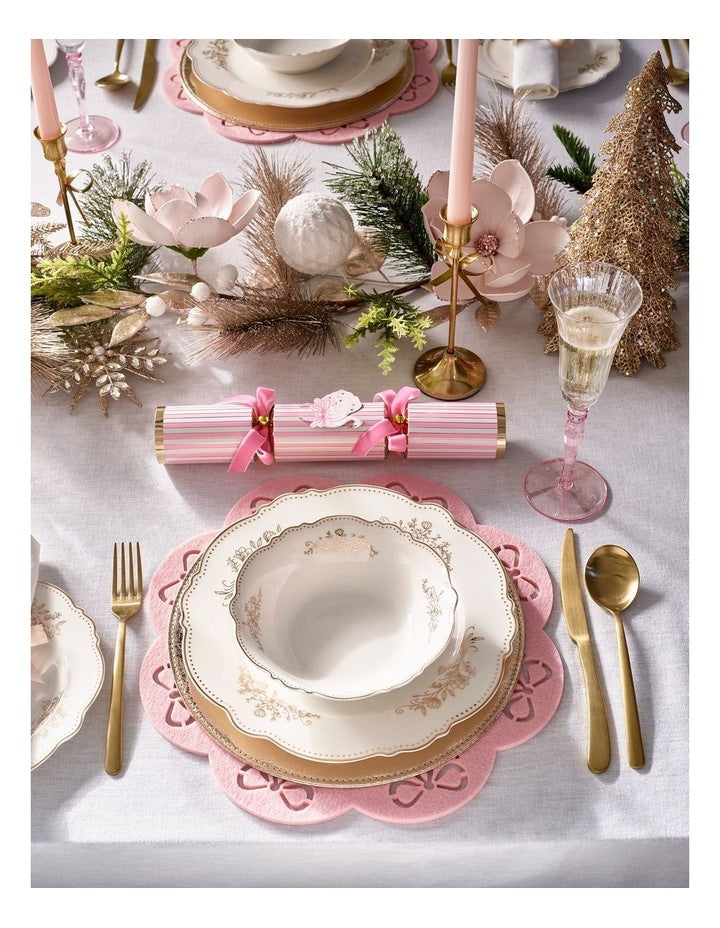 Luxe Bow Placemat Set of 4 35cm in Pink