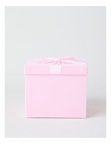 Luxe Christmas Velvet Medium Gift Box in Pink: 19cm