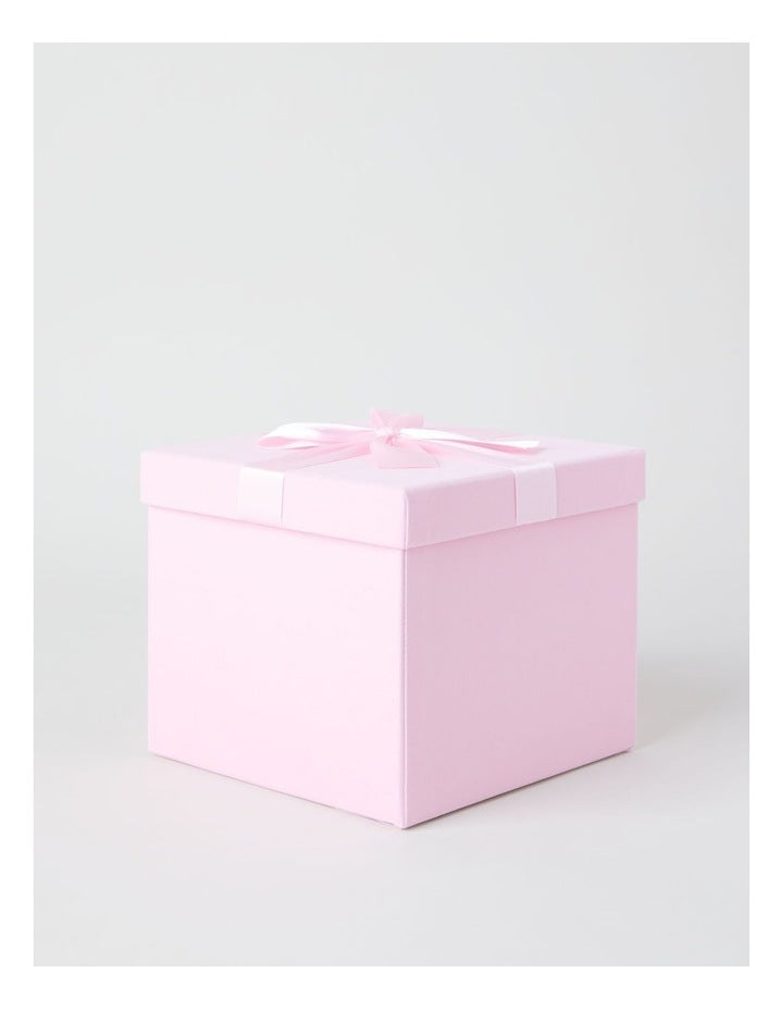 Luxe Christmas Velvet Medium Gift Box in Pink: 19cm