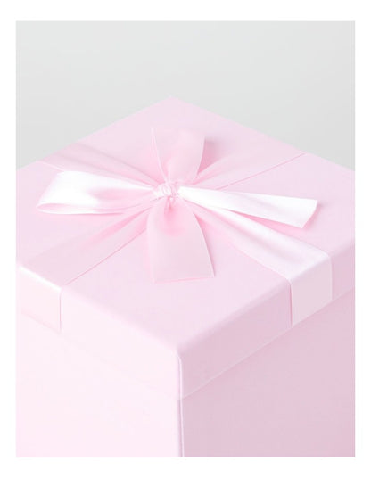 Luxe Christmas Velvet Medium Gift Box in Pink: 19cm