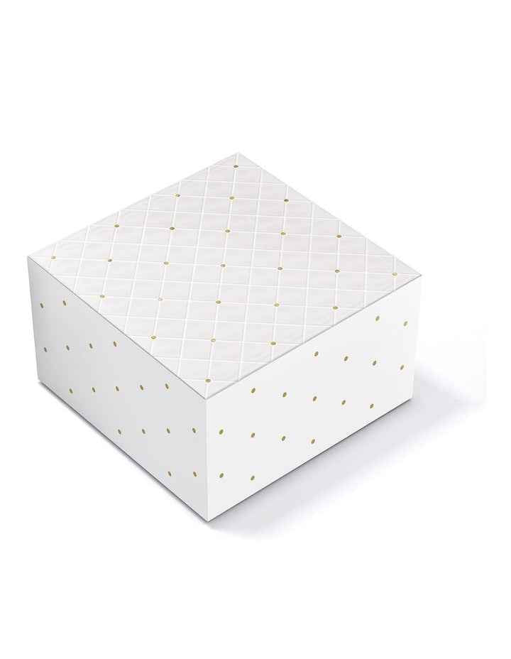 Large Quilted Gift Box in Pearl