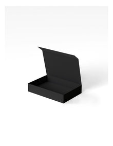 Small Magnetic Gift Box in White Poppies On Black