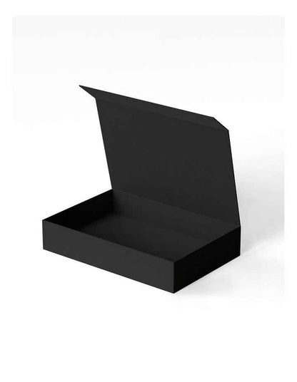 Large Magnetic Gift Box in White Poppies Black