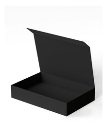 Extra Large Magnetic Gift Box in White Poppies Black