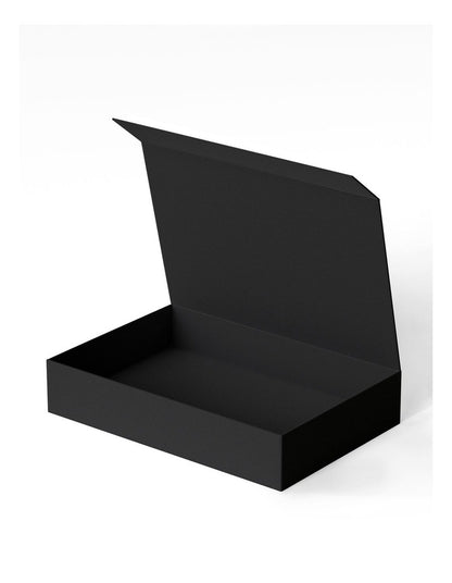 Extra Large Magnetic Gift Box in White Poppies Black