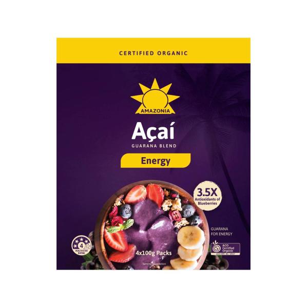 AMAZONIA ACAI  ENERGY SUPERFOOD PACKS 400G