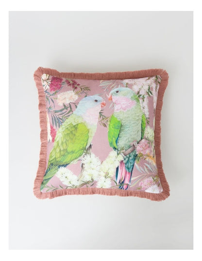 Princess Parrot Cushion in Soft Plum