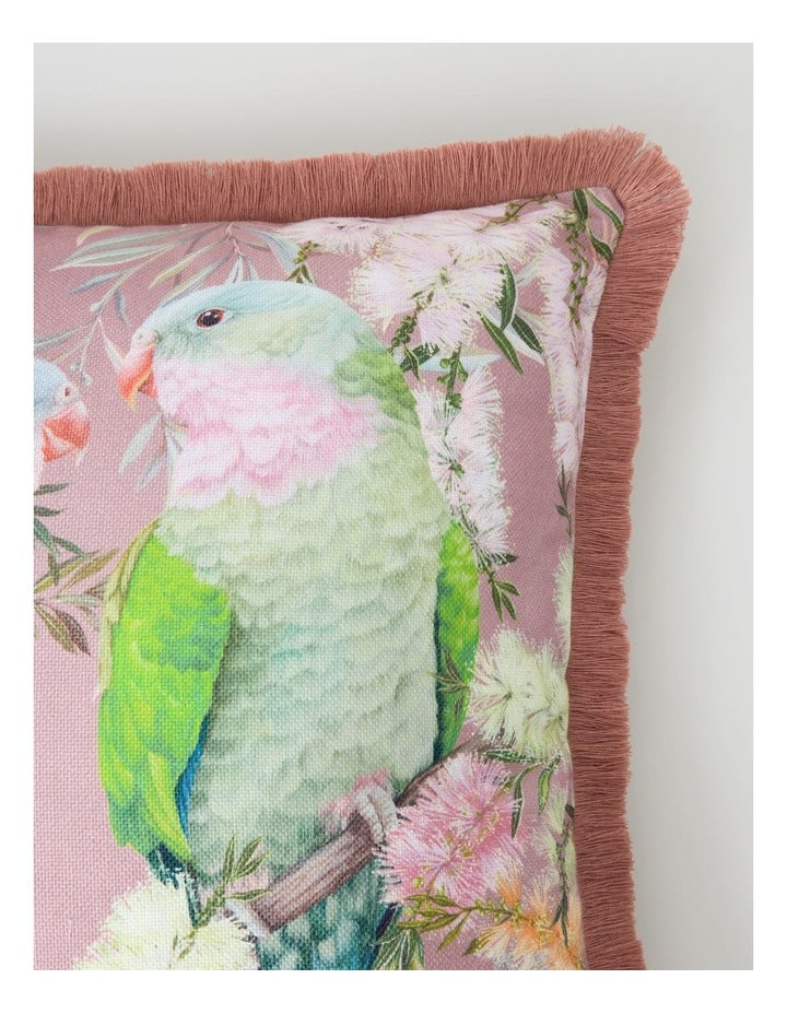 Princess Parrot Cushion in Soft Plum