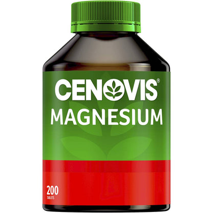 Cenovis Magnesium Tablets Muscle Health Supplement 200 Pack