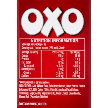 OXO Beef Stock Cubes 71g