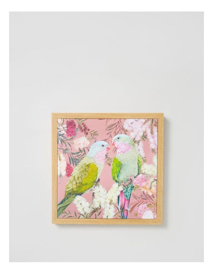 Lauren Stringini Princess Parrot Wall Art 50 x 50cm