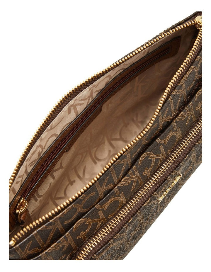 Hayden Crossbody Bag in Brown Mono