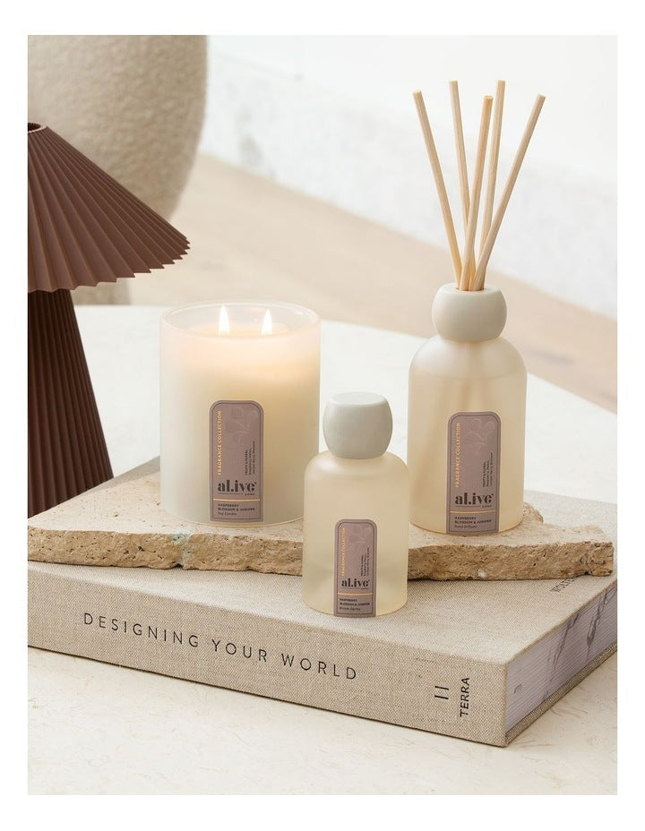 Soy Candle Raspberry Blossom & Juniper 300g