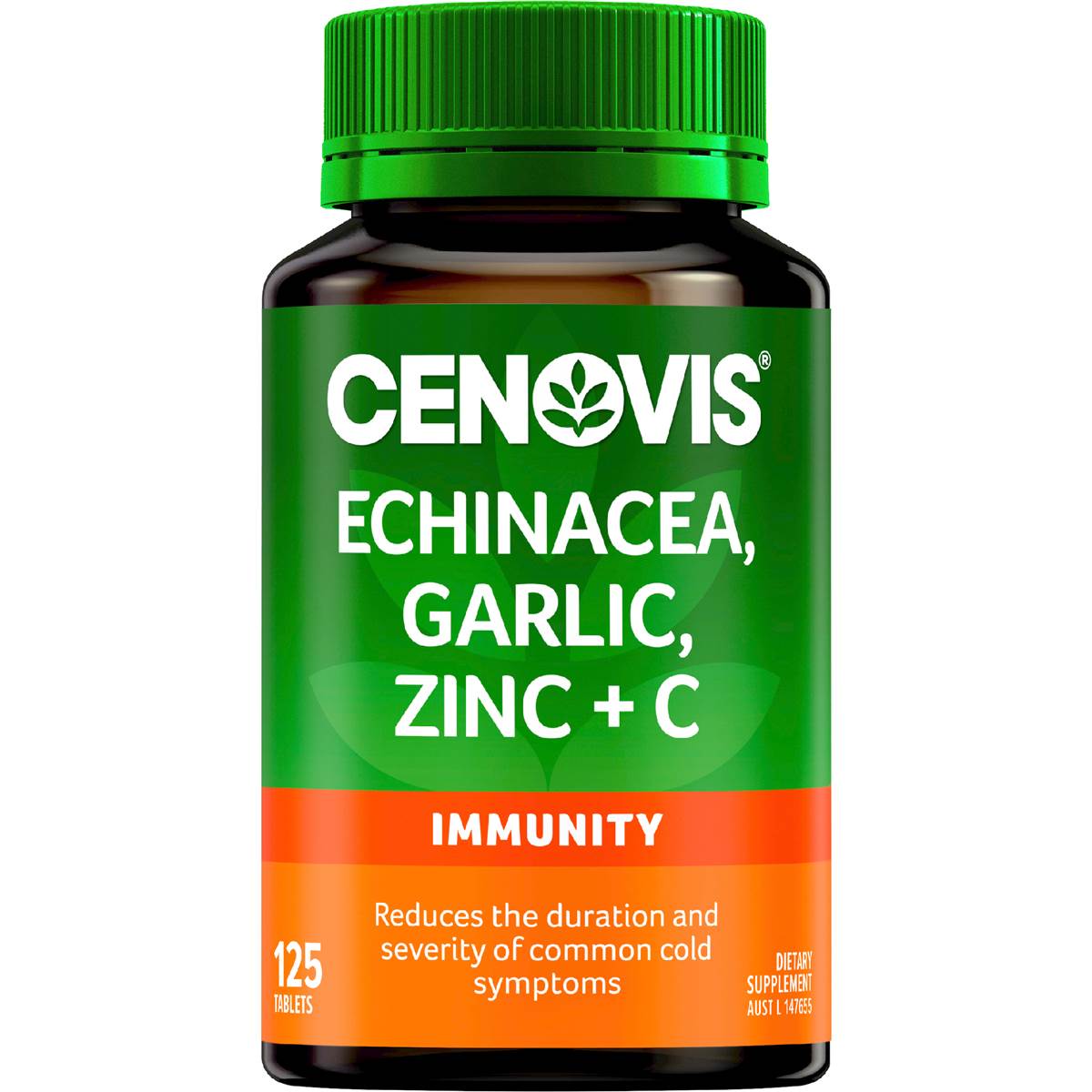 Cenovis Echinacea Garlic Zinc & Vitamin c For Immune Support 125 Pack