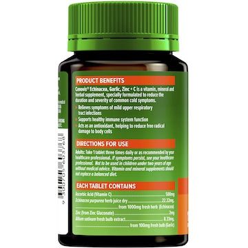 Cenovis Echinacea Garlic Zinc & Vitamin C For Immune Support 125 pack