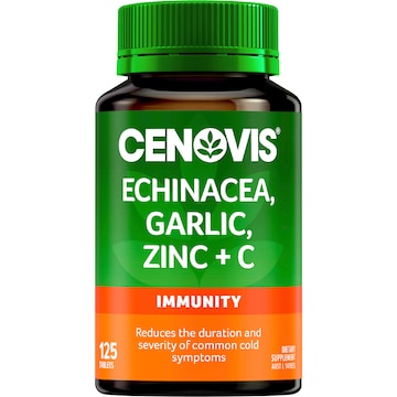 Cenovis Echinacea Garlic Zinc & Vitamin C For Immune Support 125 pack